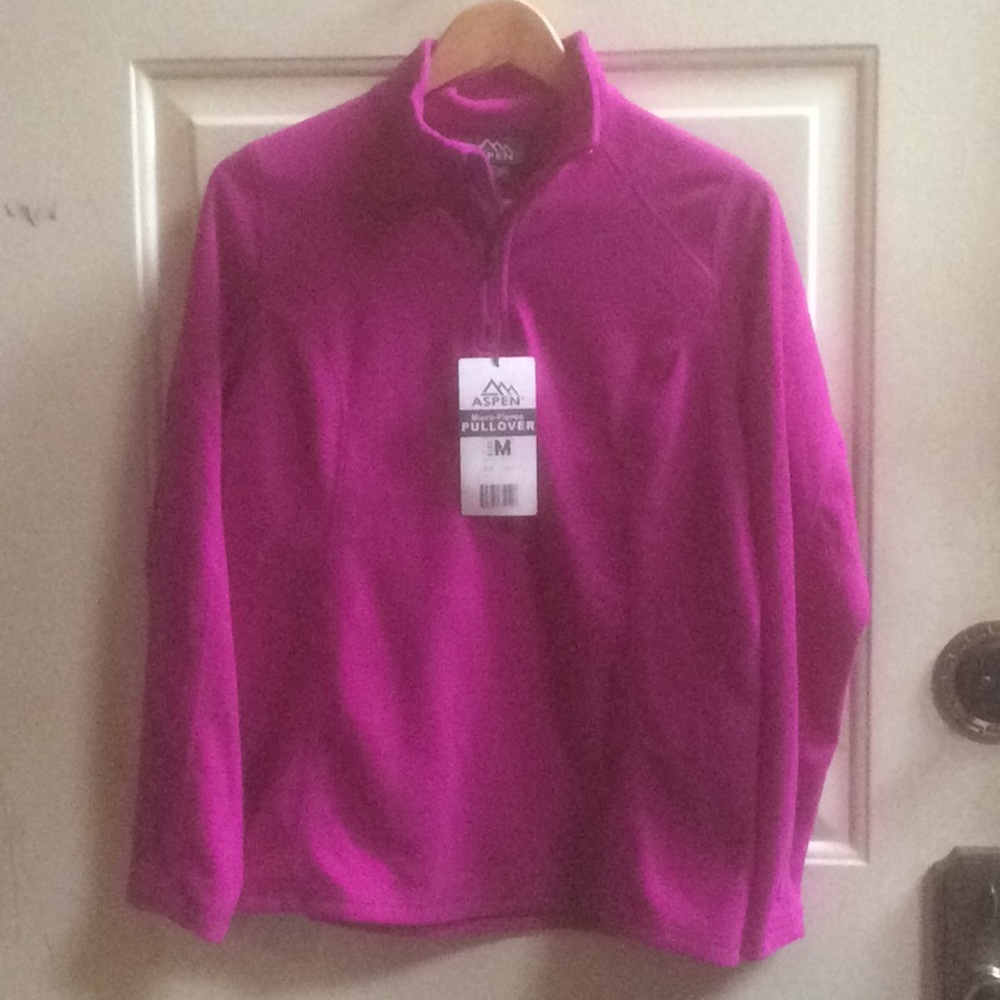 New Aspen Micro-Fleece Pullover fuchsia Sz M